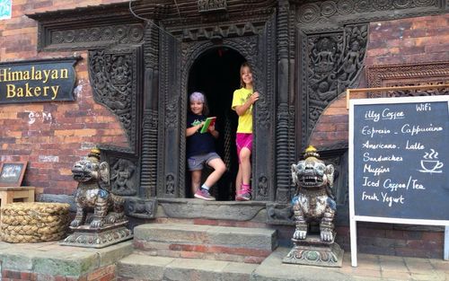 Children in Kathmandu on a tour
