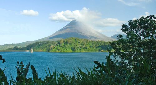 View of the Arenal volcano in Costa Rica