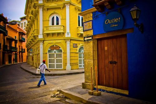 Early Morning in the Centro Historico.  Cartagena, Colombia