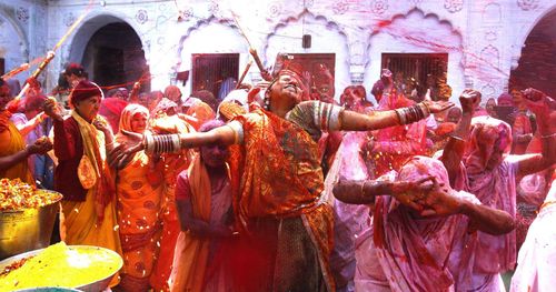 Holi Celebrations At Meera Sahbhagini Ashram In Vrindavan