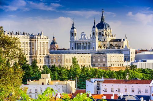 Santa Maria la Real de La Almudena Cathedral and the Royal Palace.