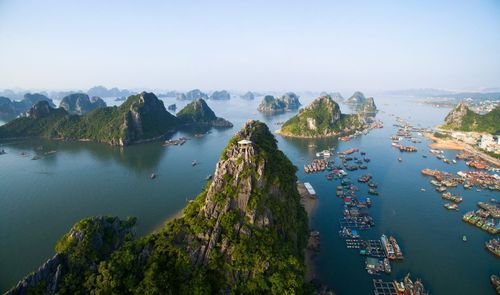 Beautiful sea landscape in Ha Long Bay, Vietnam